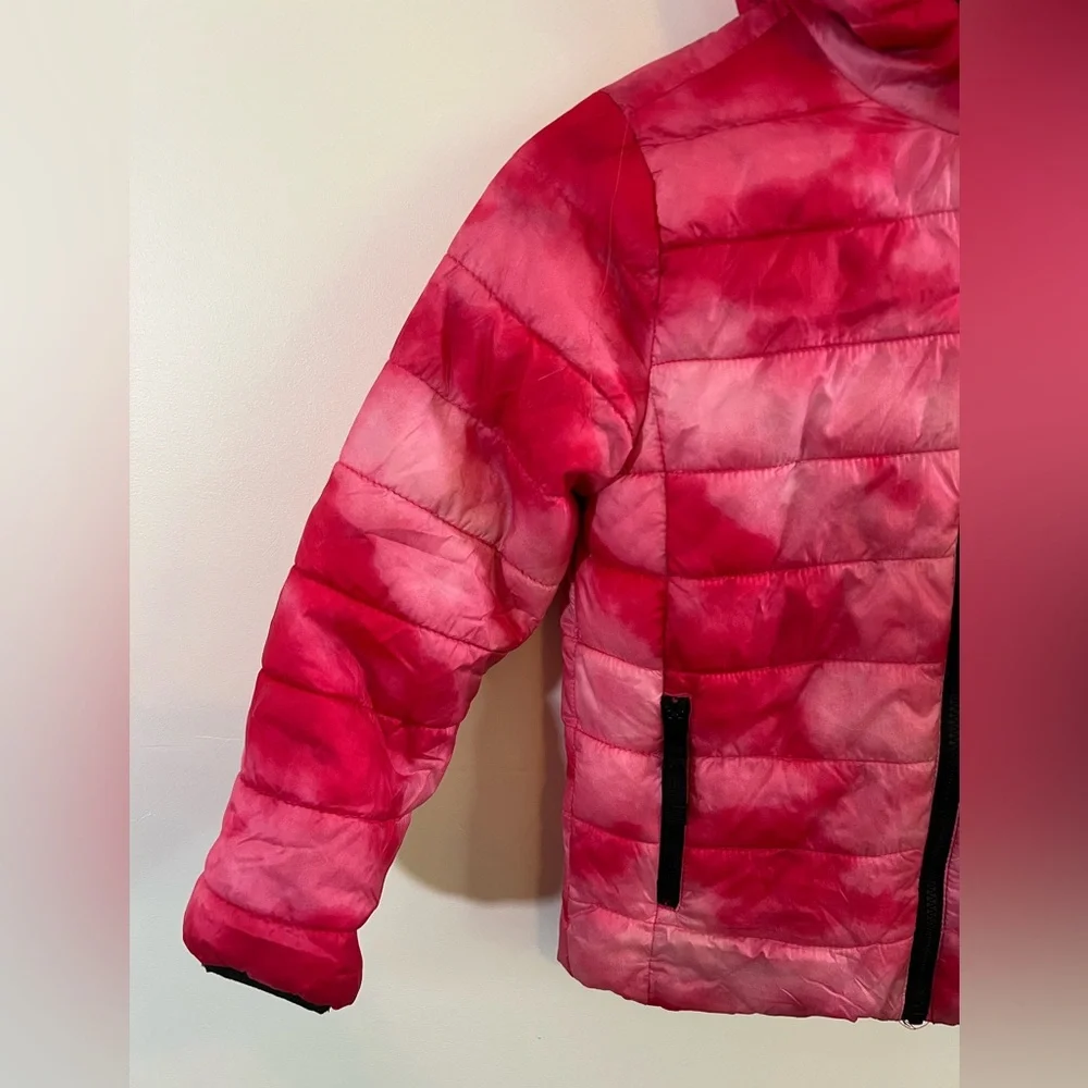Thereabouts Girls Pink Ombre Puffer Jacket Hooded Winter Coat Size 6/7